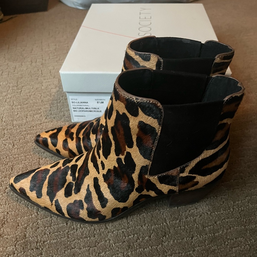 Sole Society Leopard Booties
